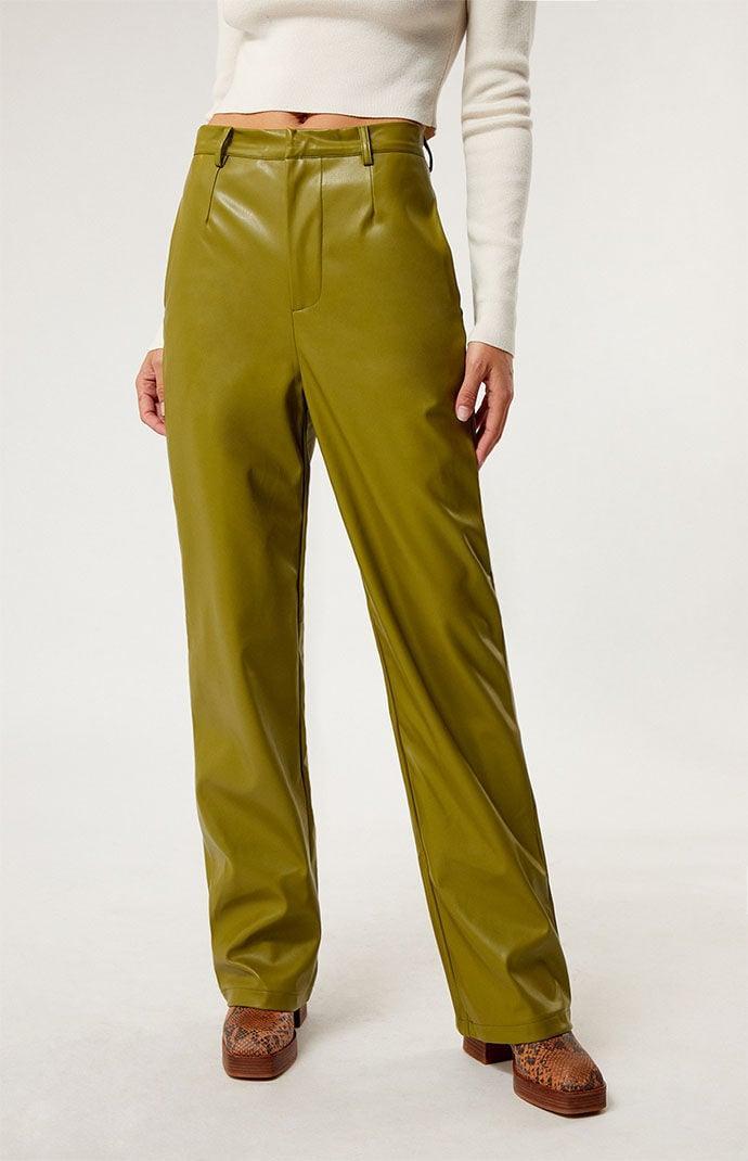 Daisy Street Womens Faux Leather Trousers - Greenmall Product Image