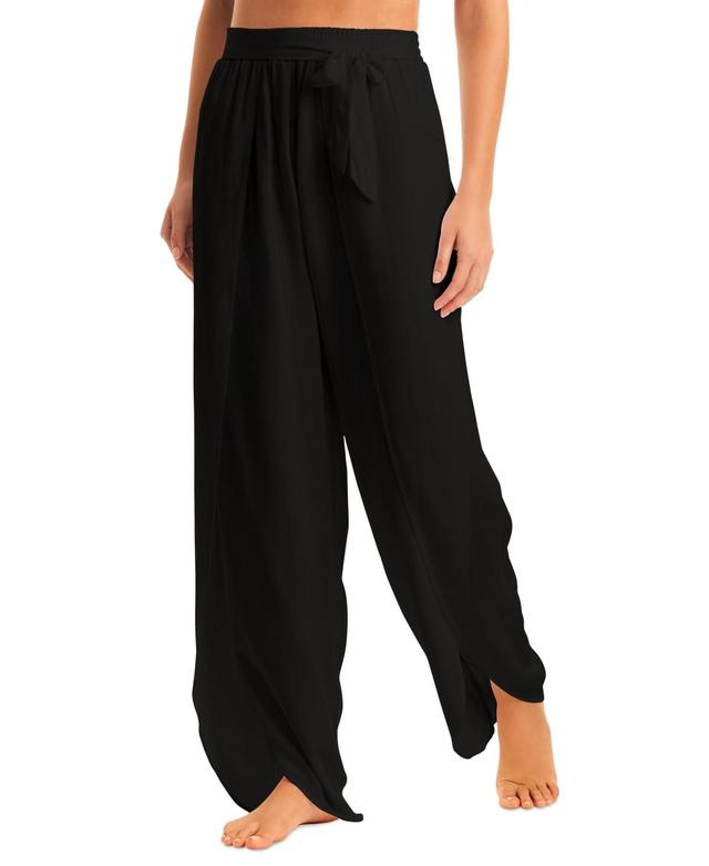 Jessica Simpson Womens Tie-Waist Beach Cover-Up Pants Product Image