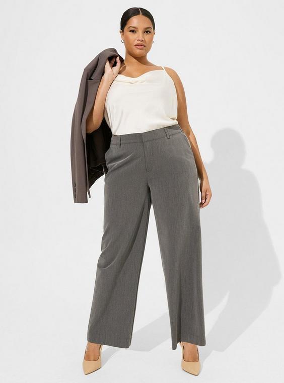 High-Rise Wide Leg City Twill Pant Product Image