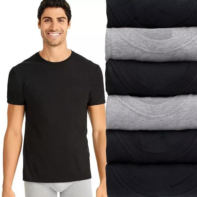 Mens Hanes Ultimate 6-pack ComfortSoft Crew Tees Product Image