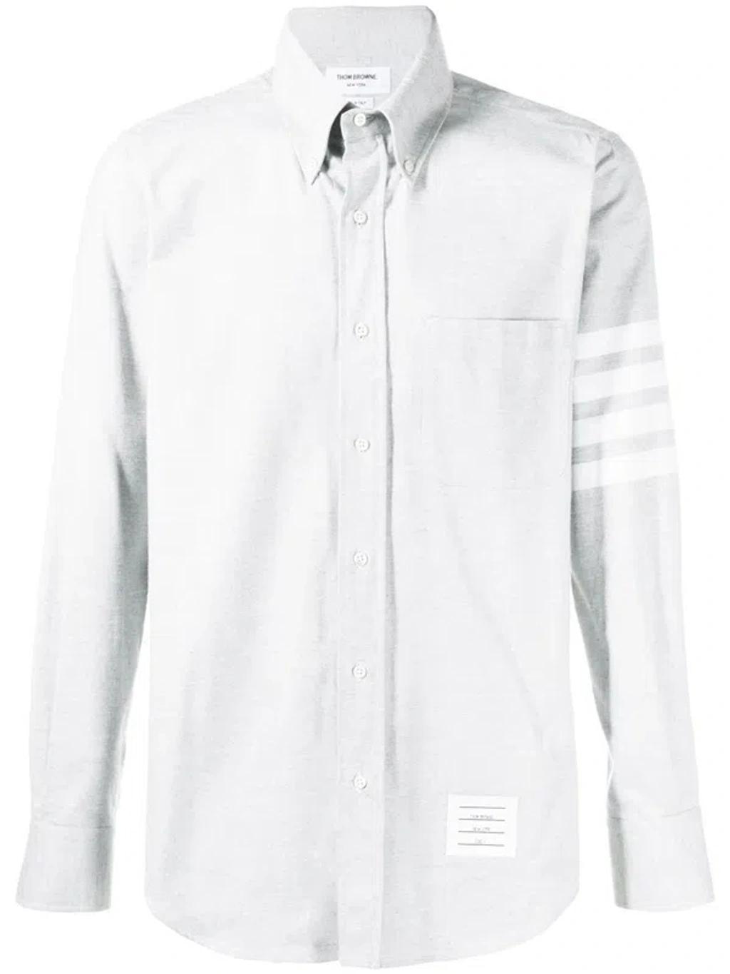 4bar Cotton Shirt In Grey Product Image