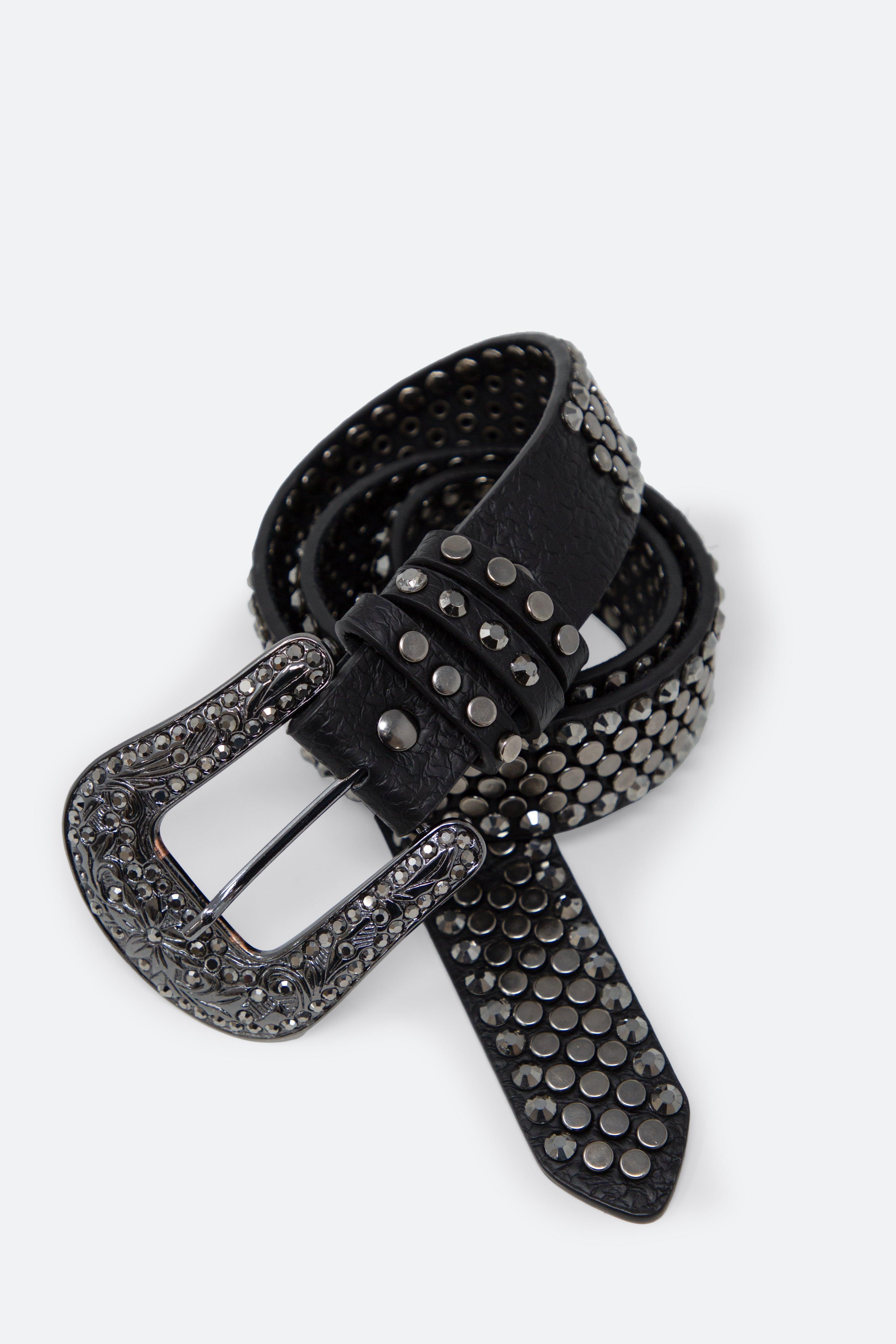 Flathead Metal Studded Belt - Black Product Image