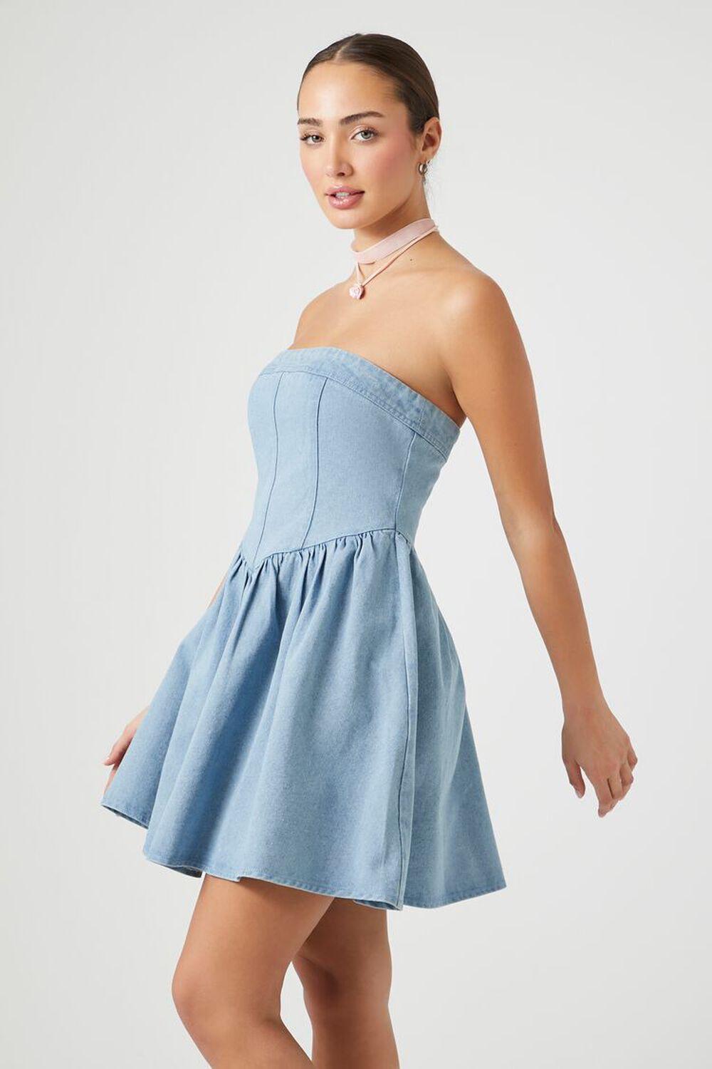 Denim Fit & Flare Mini Dress | Forever 21 Product Image