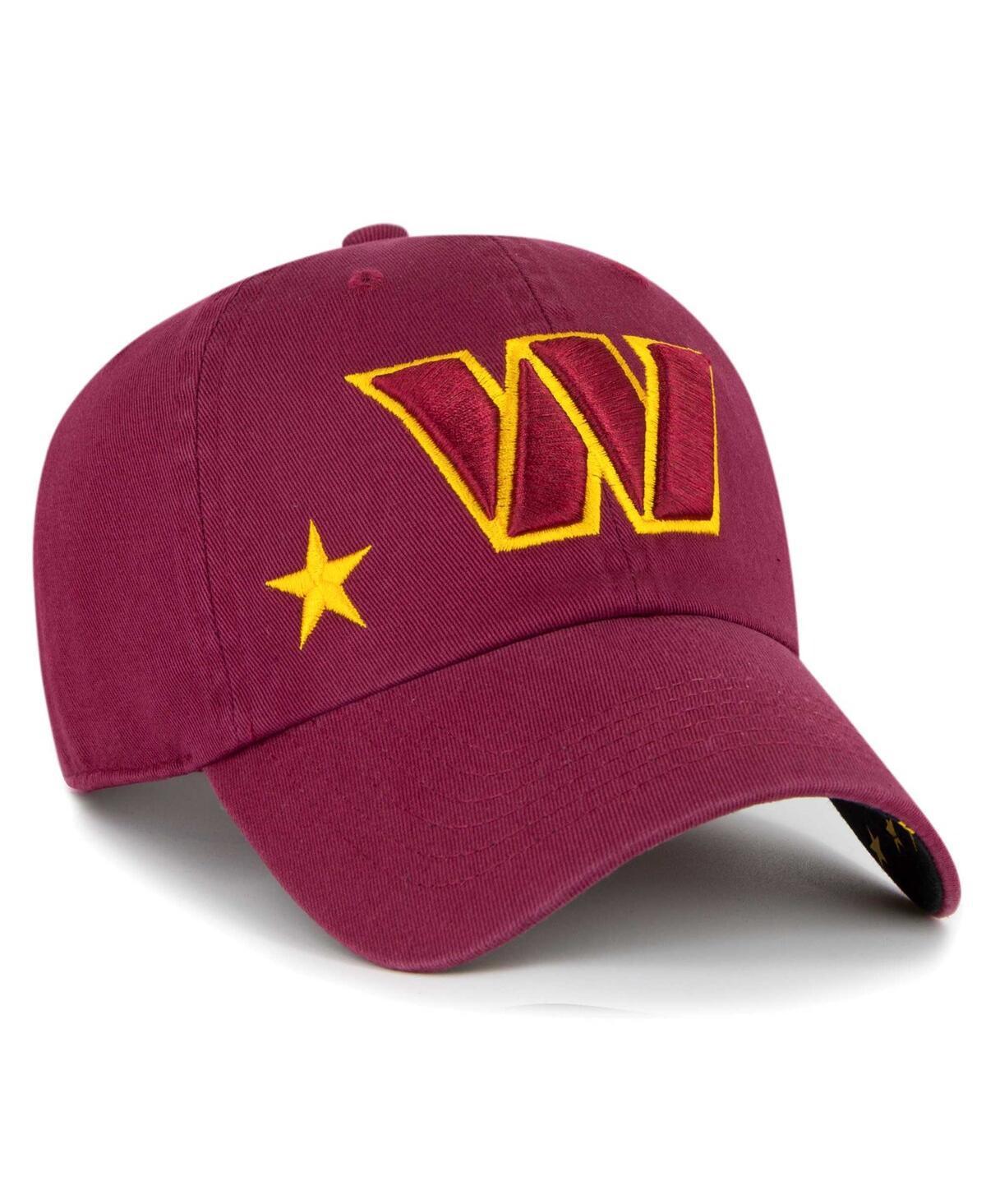 Womens 47 Brand Burgundy Washington Commanders Confetti Icon Clean Up Adjustable Hat Product Image