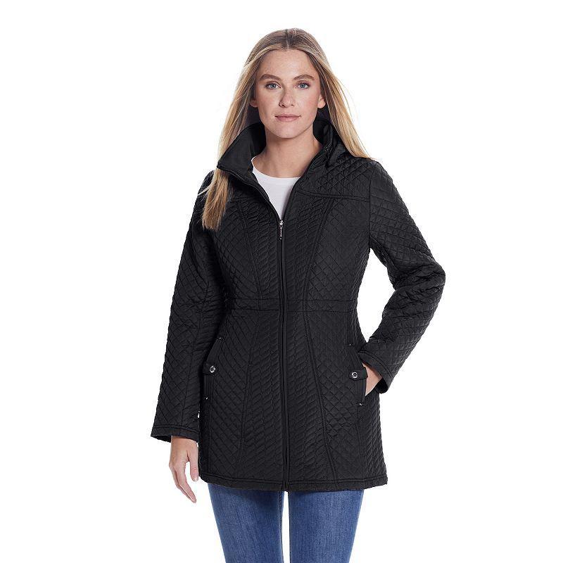 Womens Weathercast Hooded Lightweight Quilted Walker Jacket Product Image