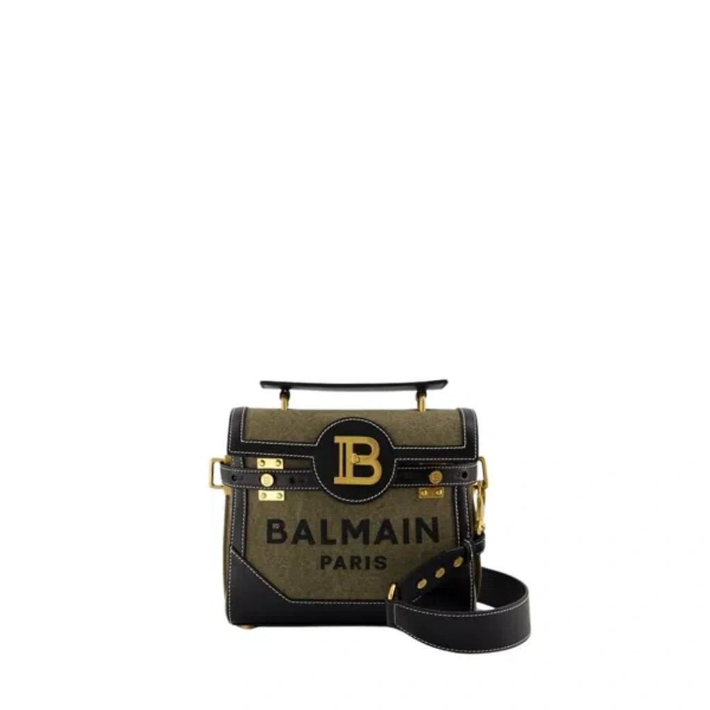 BALMAIN B-buzz 23 Crossbody In Green Product Image