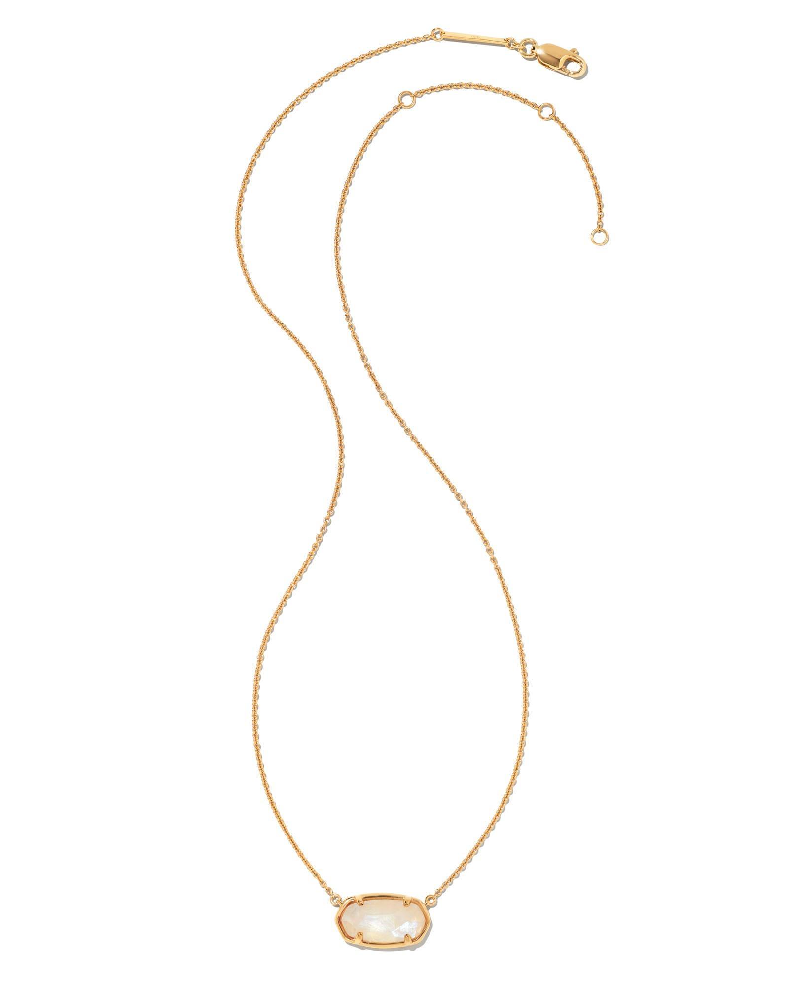 Elisa 18k Gold Vermeil Pendant Necklace in Rainbow Moonstone Product Image