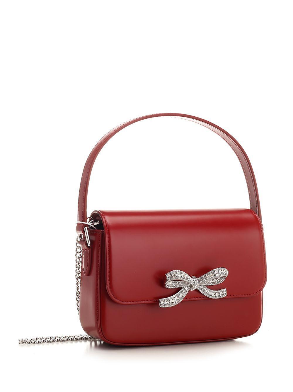 Crystal Bow Handbag In Bordeaux Product Image