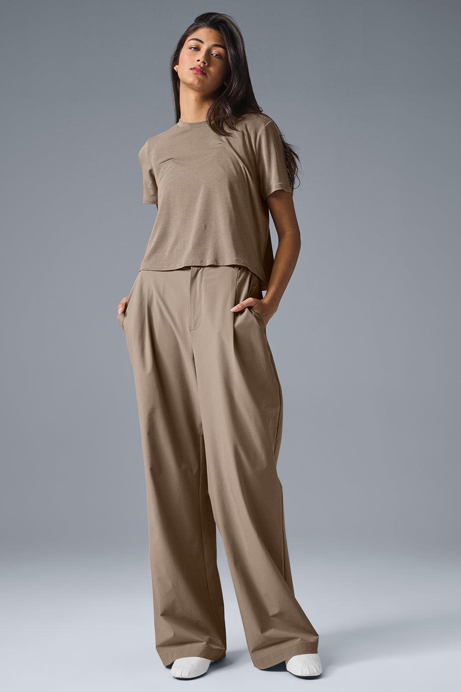 High-Waist Pursuit Trouser (Regular) - Gravel Female Product Image