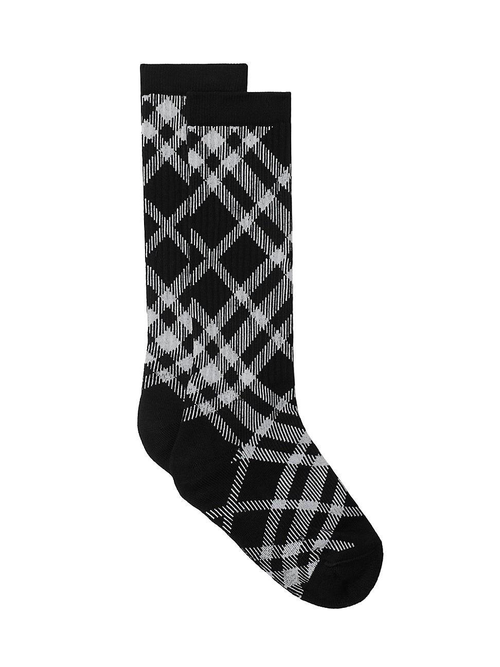 Mens Check Cotton-Blend Socks Product Image