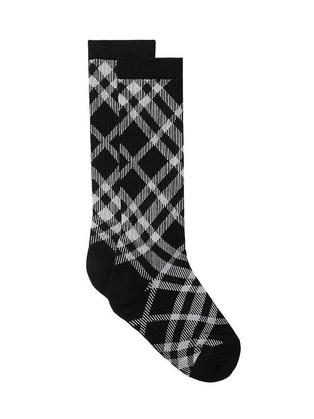 Mens Check Cotton-Blend Socks Product Image