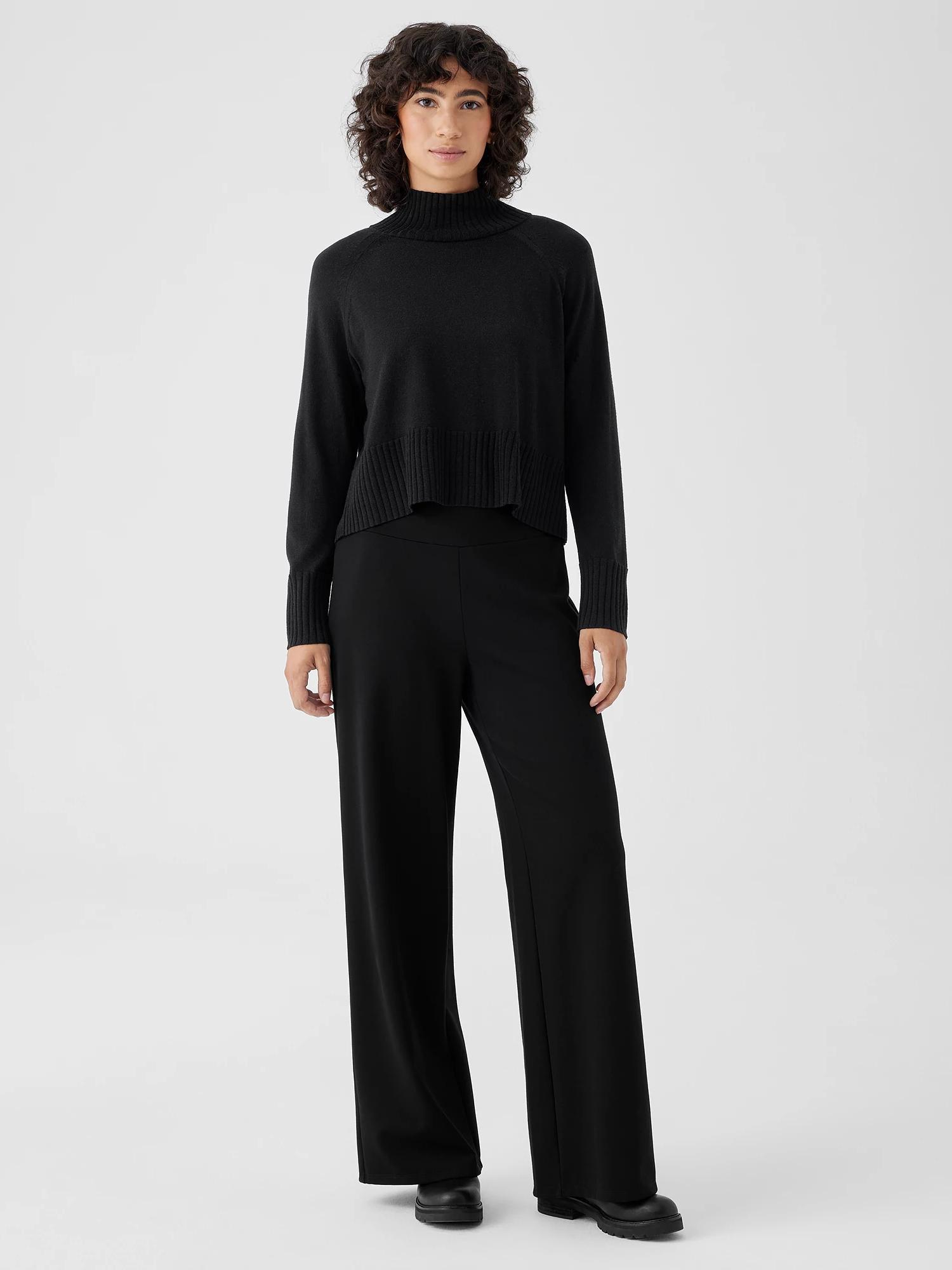 EILEEN FISHER Washable Flex Ponte High-Waisted Pantfemale Product Image