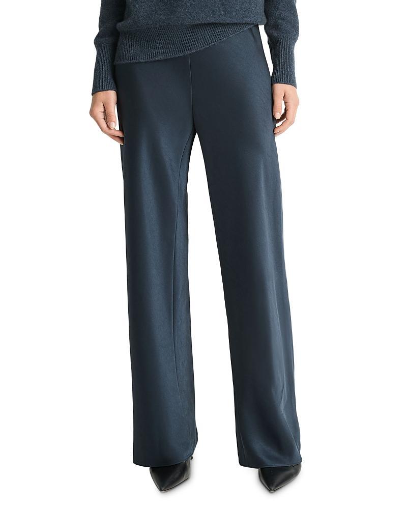 Womens Fluid Bias-Cut Satin High-Rise Trousers Product Image