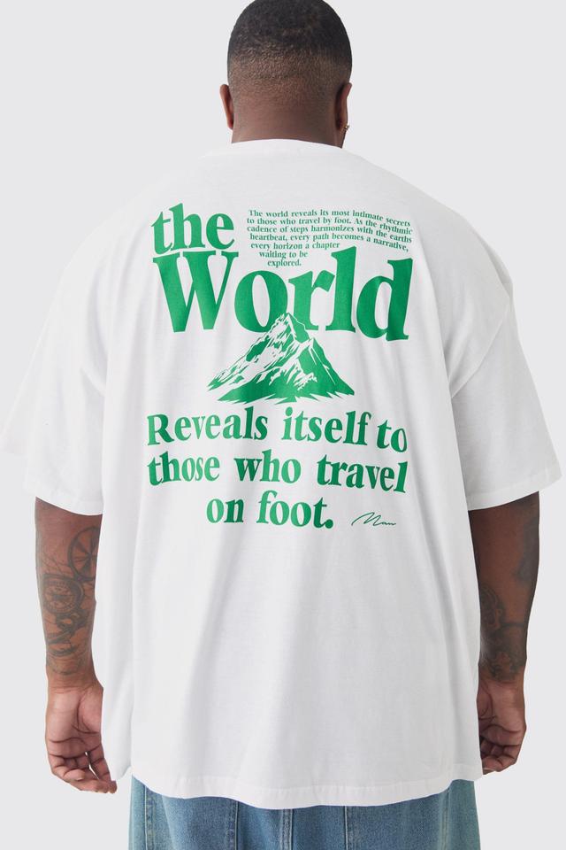 Plus Travel Back Print Graphic T-Shirt | boohooMAN USA Product Image