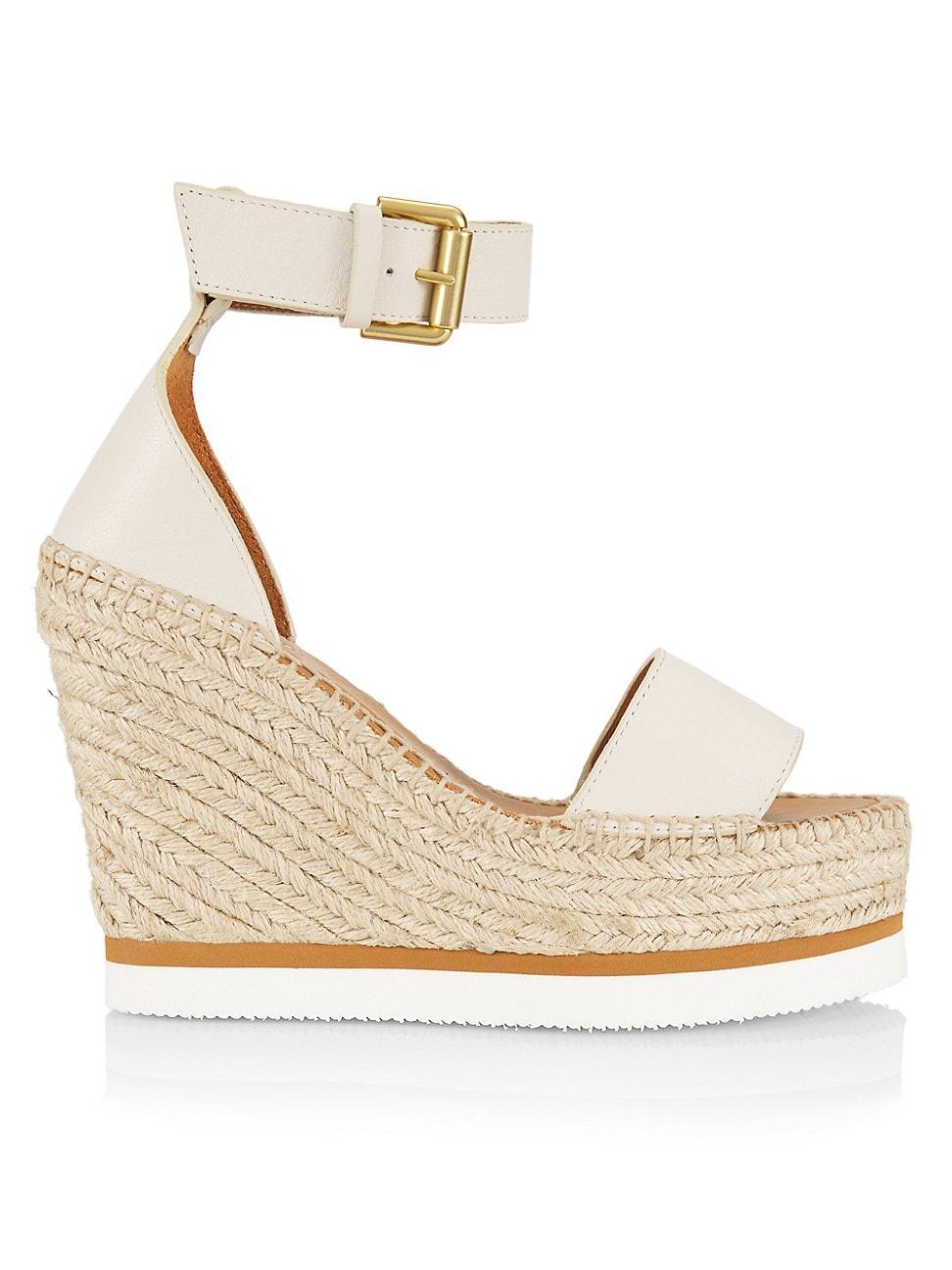 Glyn Leather Wedge Espadrille Sandals Product Image