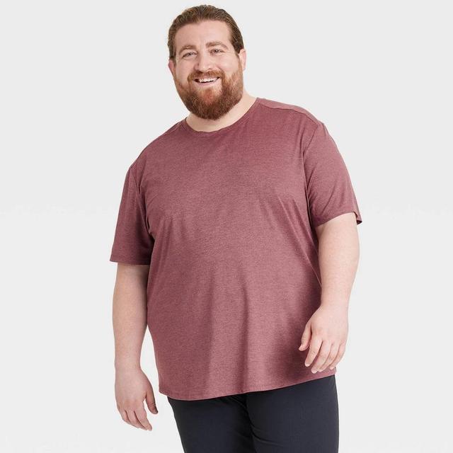 Mens Big Short Sleeve Soft Stretch T-Shirt - All In Motion Berry Red 2XL Product Image