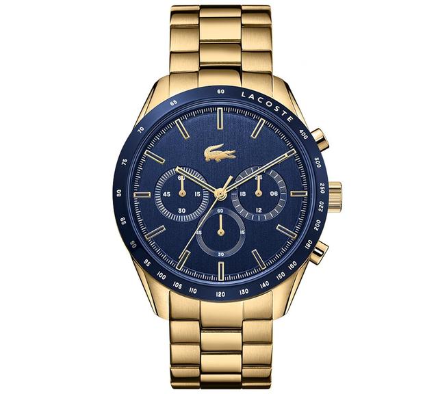 Mens Boston Gold Plated Chronograph Bracelet Watch Product Image