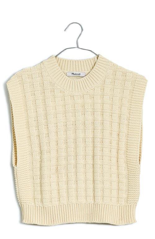 Madewell Checkered Stitch Wedge Sweater Vest Product Image