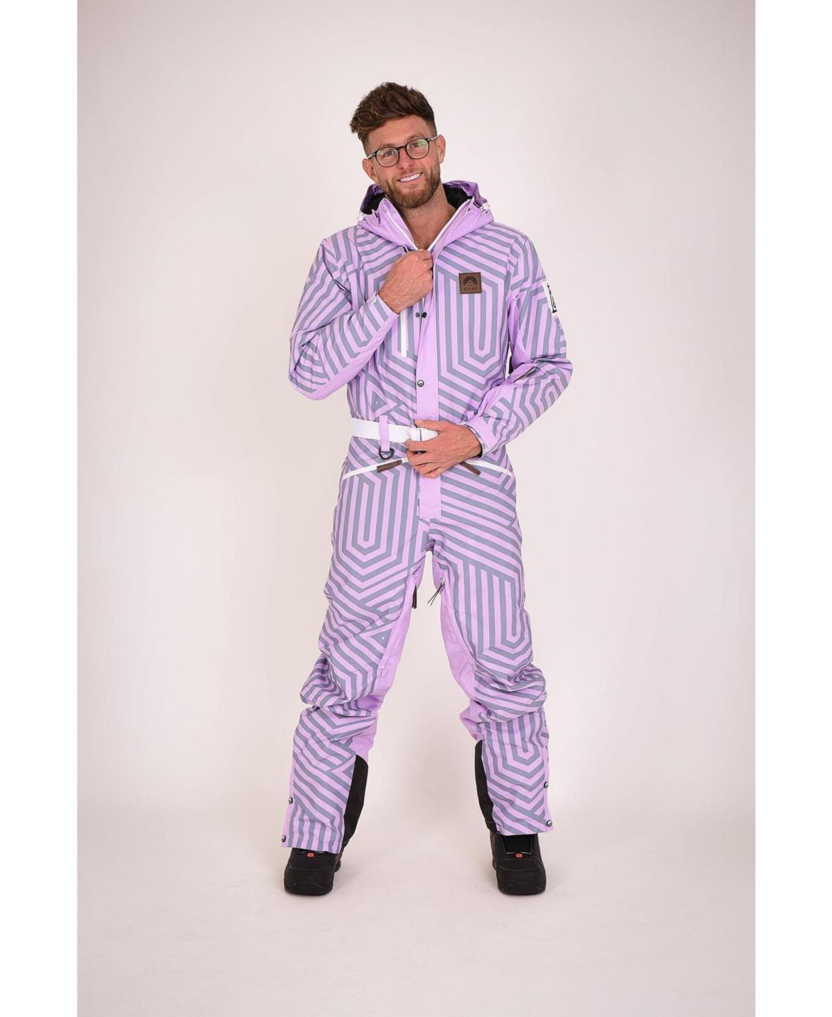 Fall Line Purple Mens Ski Suit - Purple, grey Product Image