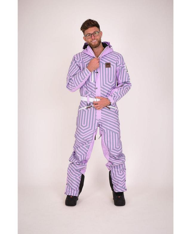 Fall Line Purple Mens Ski Suit - Purple, grey Product Image