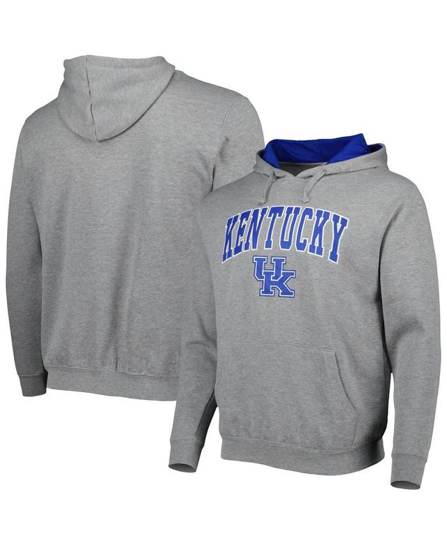 Mens Colosseum Heathered Gray Kentucky Wildcats Arch & Team Logo 3.0 Pullover Hoodie Product Image