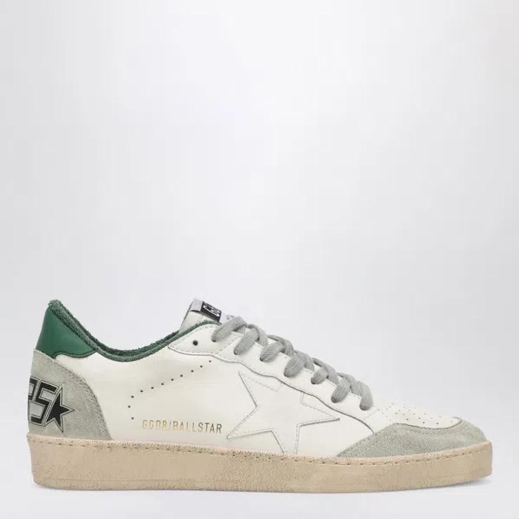 GOLDEN GOOSE Ballstar White/green Low Sneaker Product Image