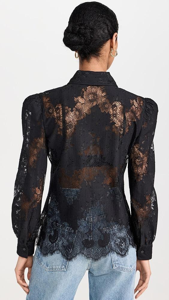 L'AGENCE Jenica Lace Blouse | Shopbop Product Image