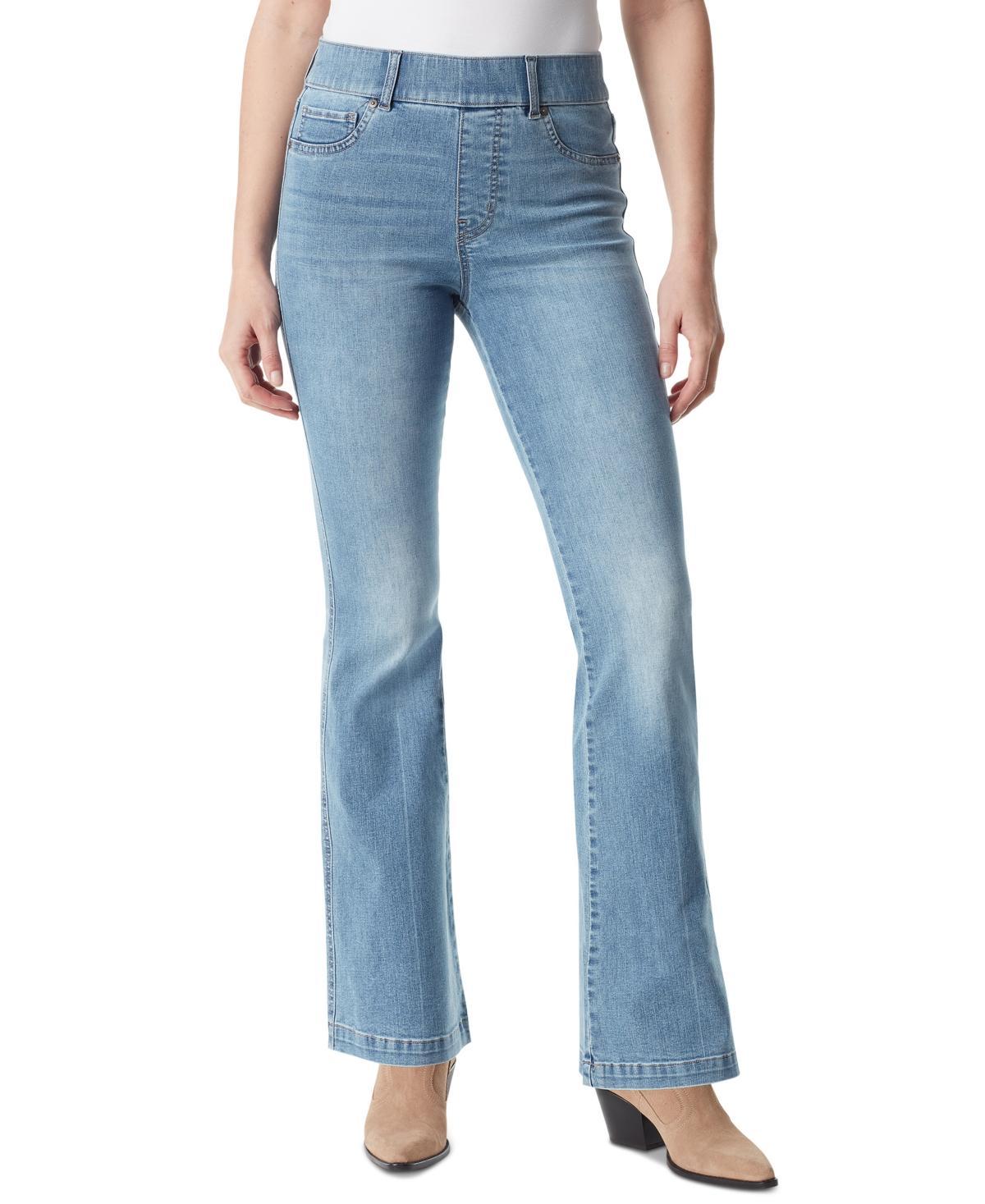 Gloria Vanderbilt Womens Shape Effect Pull-On Flared-Leg Jeans Product Image