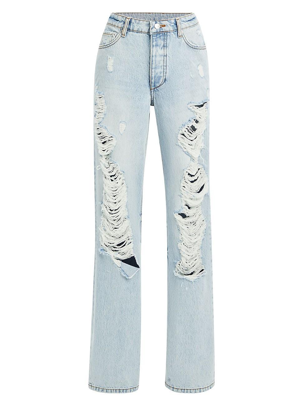 Womens Sunny Mid Rise Distressed Boyfriend Jeans Product Image