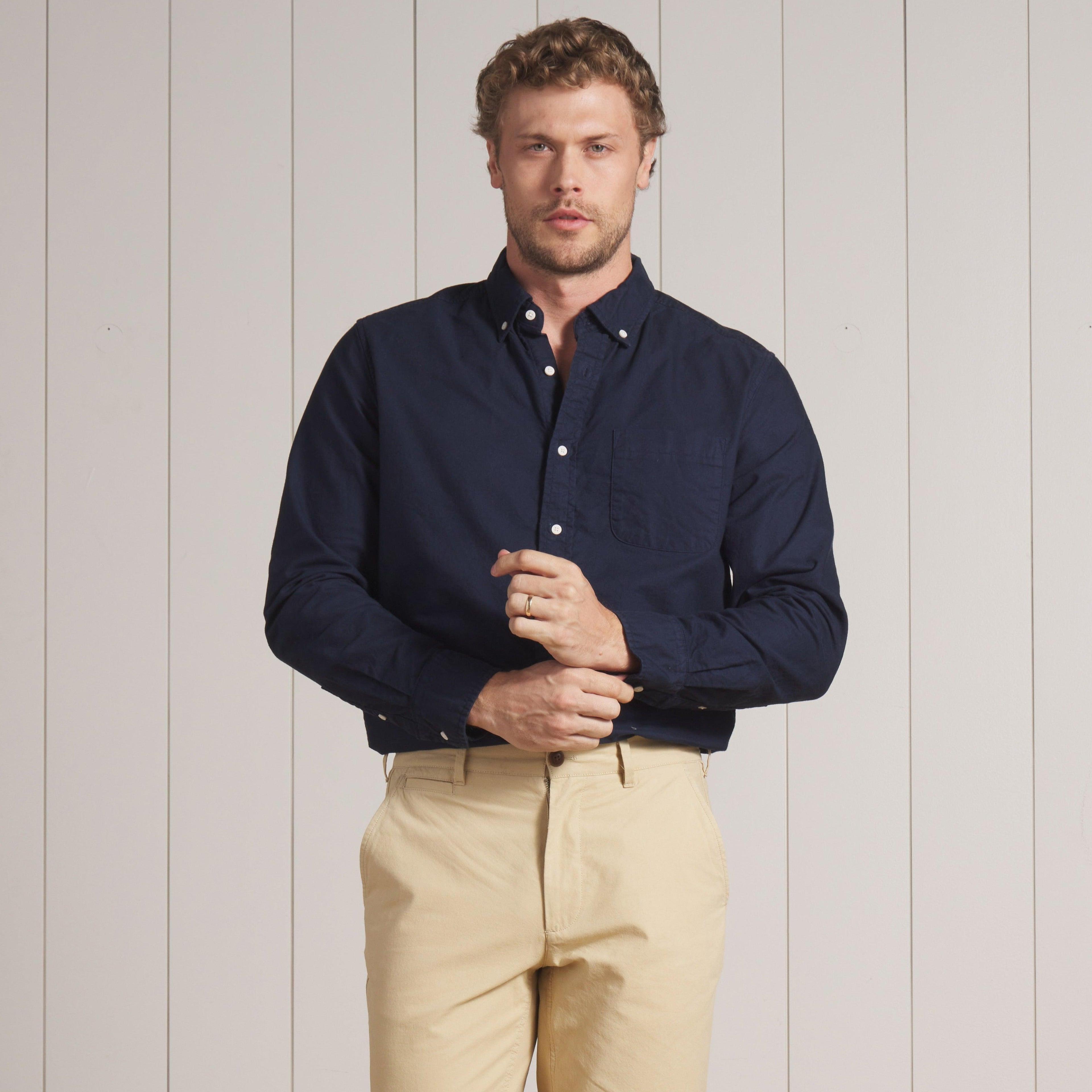 Eagle Creek Vintage Oxford Shirt - Navy Product Image