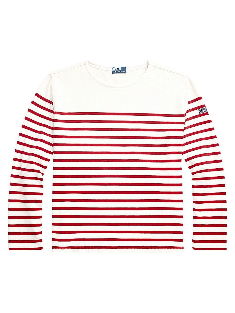 Mens Striped Cotton Long-Sleeve T-Shirt product image