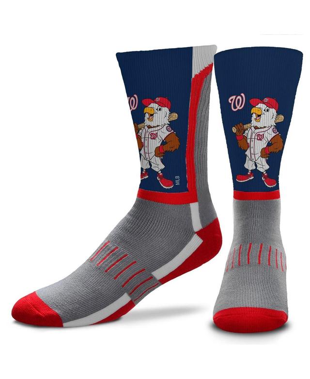 Mens For Bare Feet Washington Nationals Mascot Snoop V-Curve Crew Socks Product Image