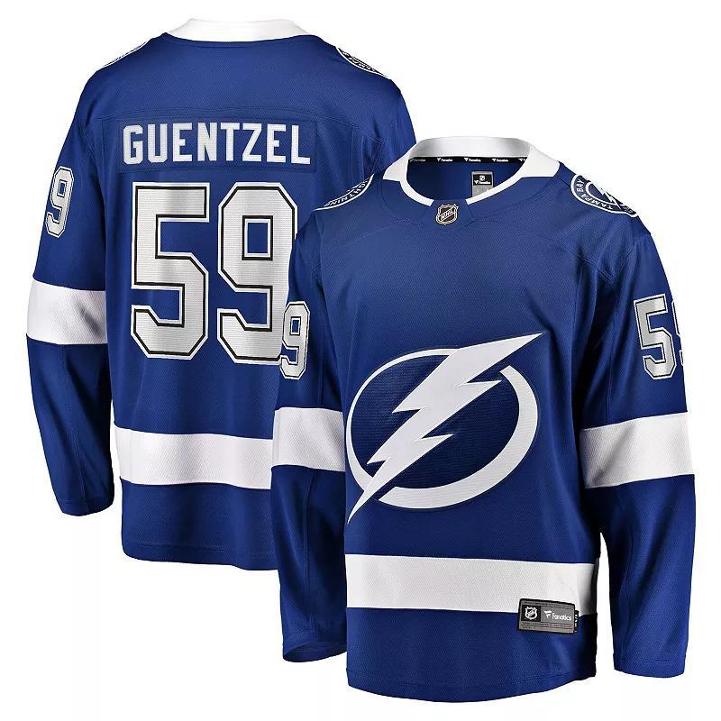 Mens Fanatics Jake Guentzel Blue Tampa Bay Lightning Home Premier Breakaway Player Jersey Product Image