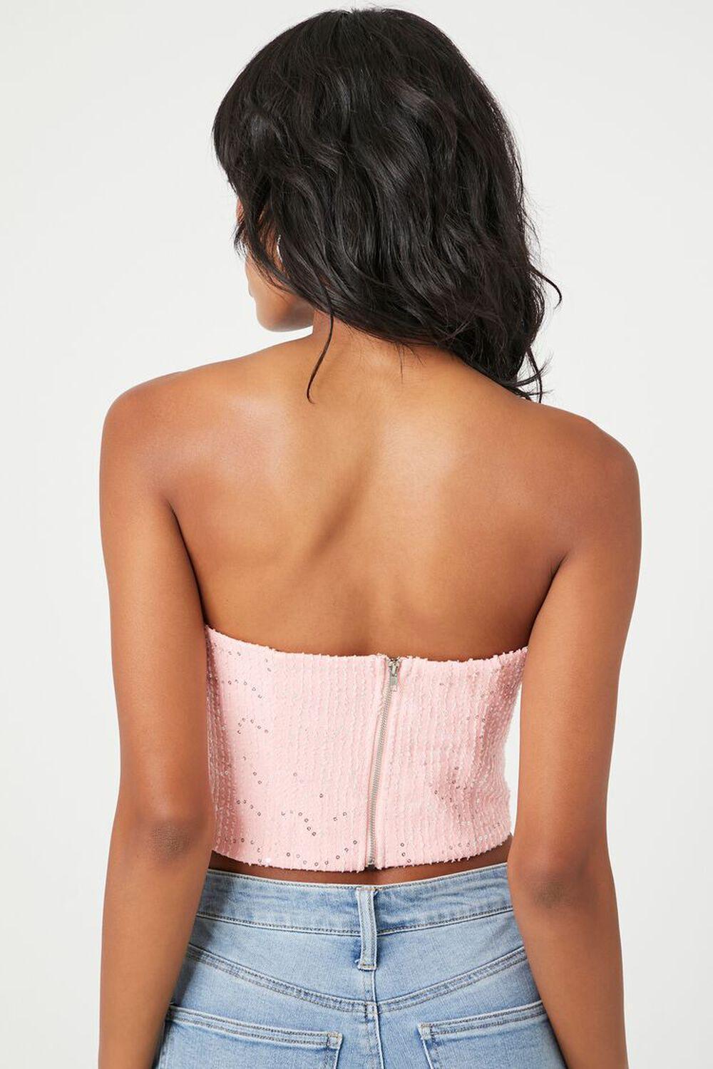 Sequin Cropped Tube Top | Forever 21 Product Image