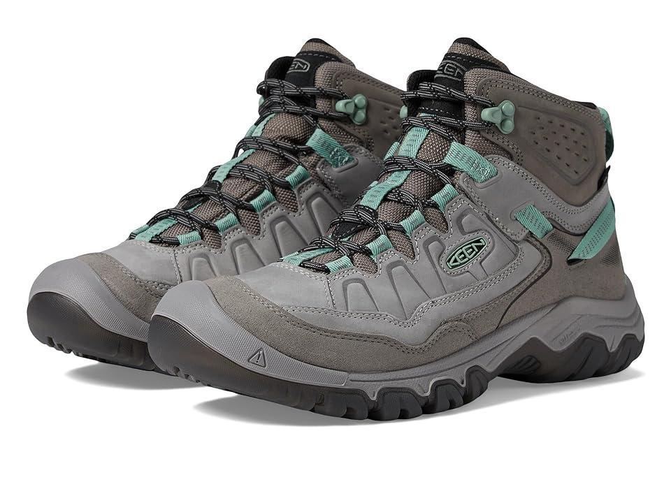 KEEN Targhee 4 Mid Height Durable Comfortable Waterproof (Alloy/Granite Green) Women's Climbing Shoes Product Image