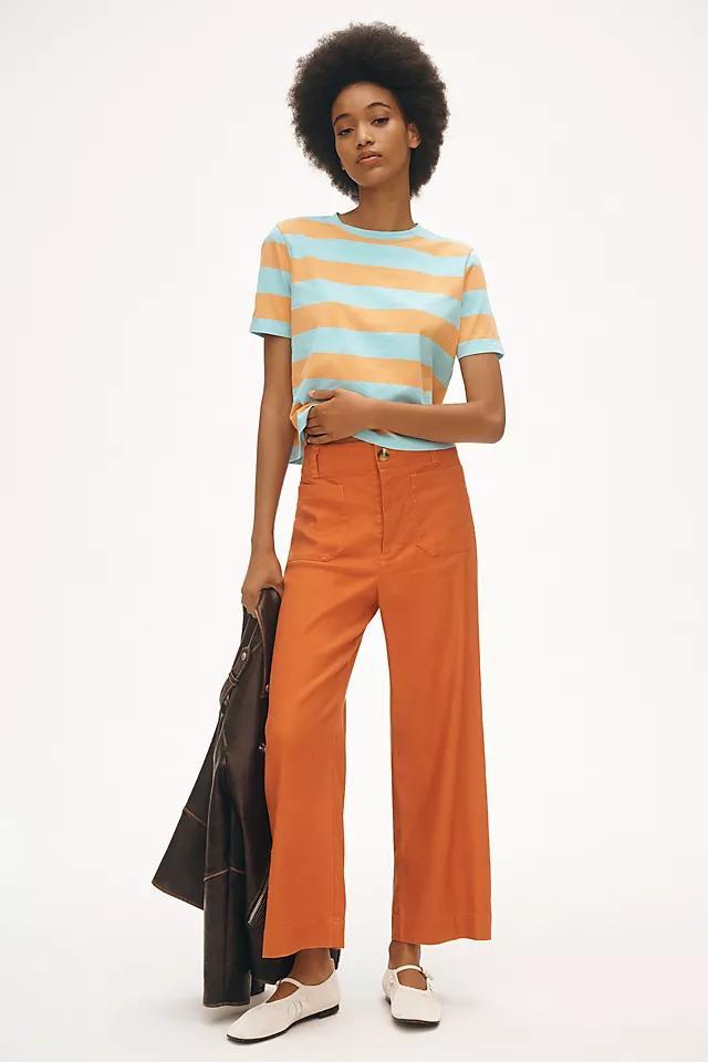 The Colette Cropped Wide-Leg Pants by Maeve: Linen Edition Product Image