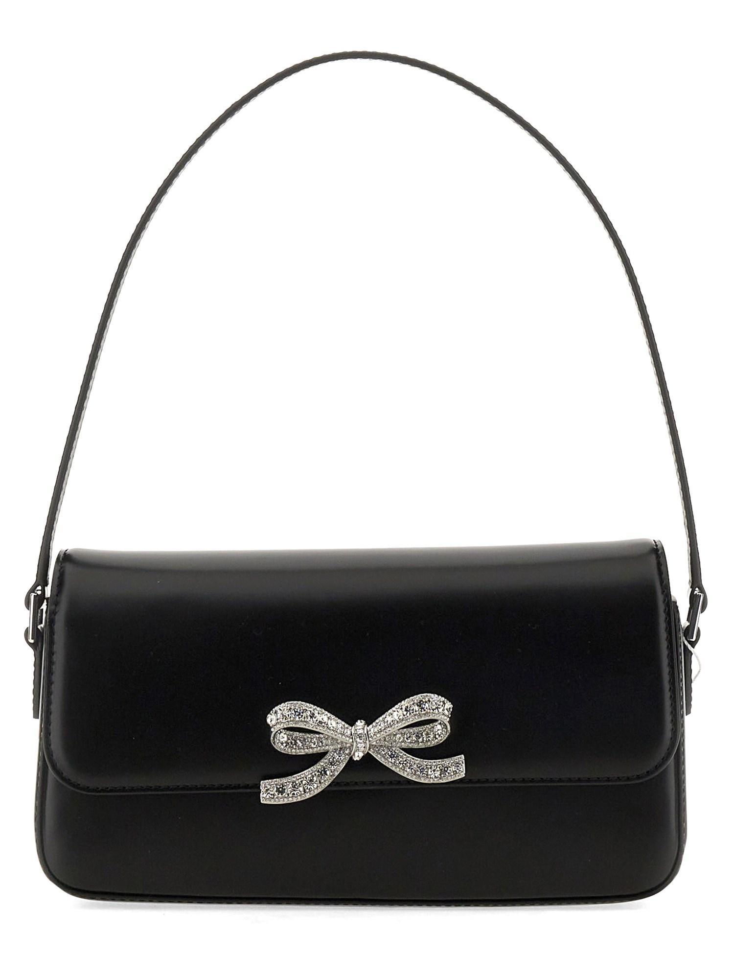 Leather Baguette Bag In Black Product Image