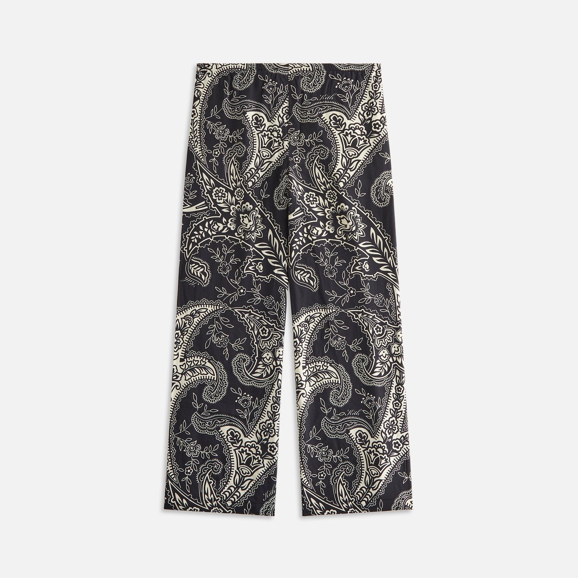 Kith Women Florin Paisley Tearaway Pant - Black Female Product Image