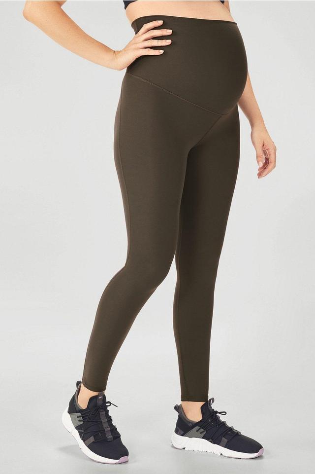 Fabletics High-Waisted PureLuxe Maternity Legging Womens Army Size XXS Product Image