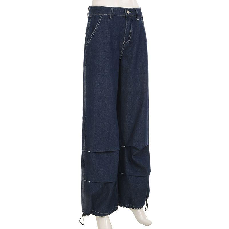 Low Waist Wide-Leg Baggy Jeans Product Image