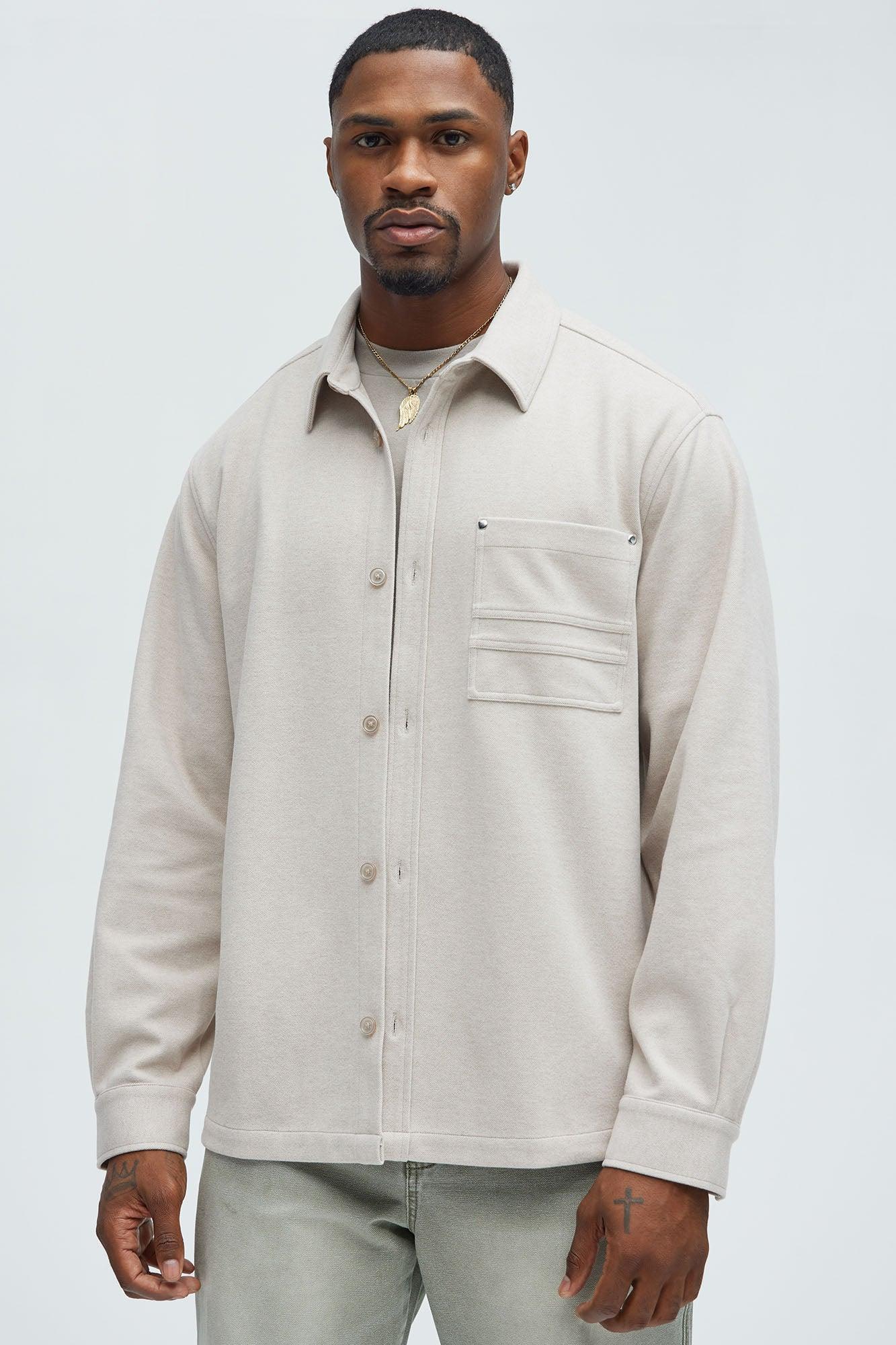 Fargo Wool Like Overshirt - Tan Product Image