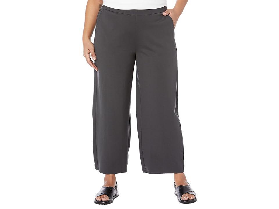 Eileen Fisher Wide Ankle Pants (Graphite) Women's Clothing Product Image