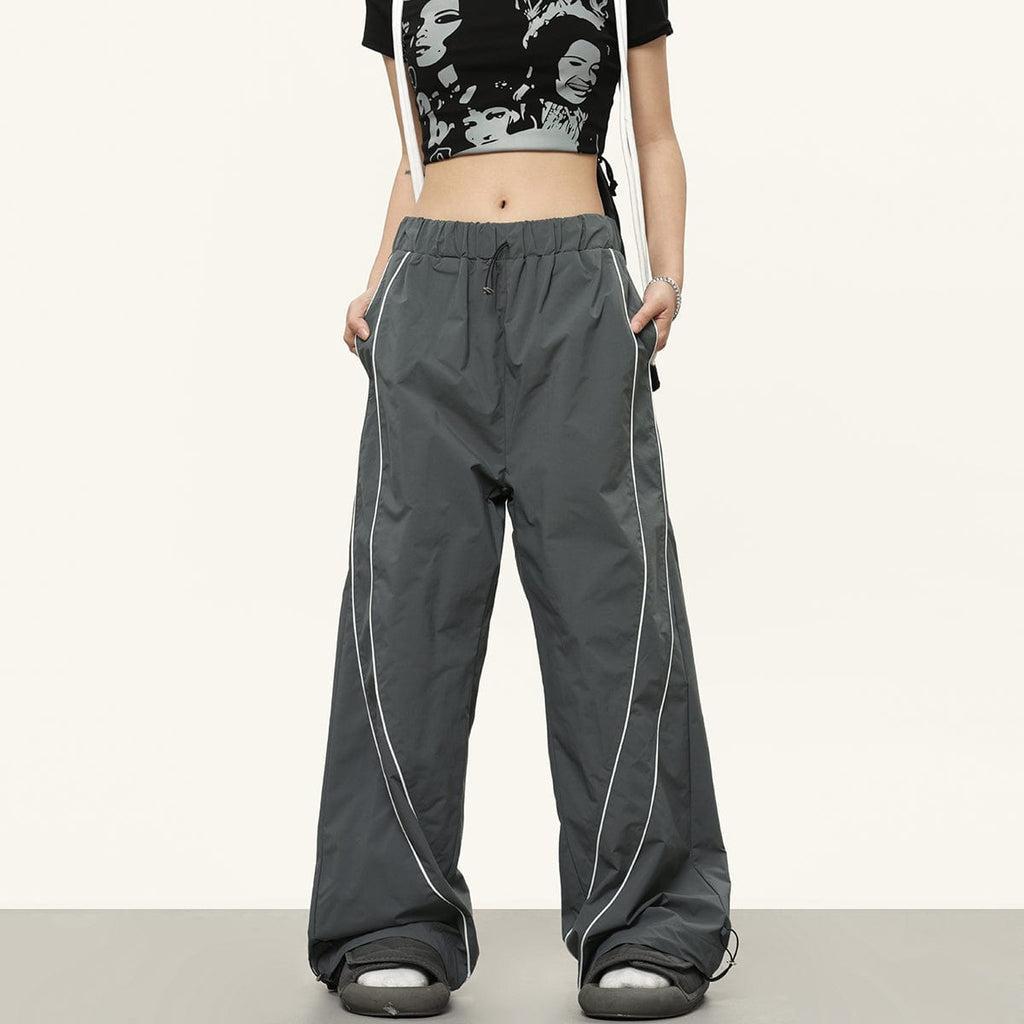 RTK (W) No. 3054 STRIPED NYLON DRAPE SPORT PANTS Product Image