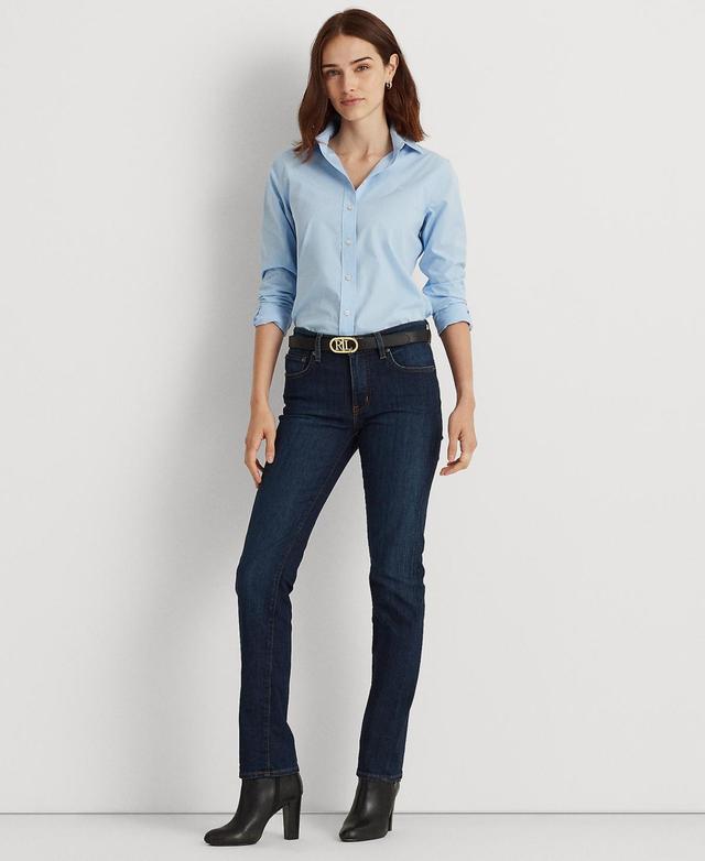 Lauren Ralph Lauren Petite Size Premier Straight Leg Jeans Product Image