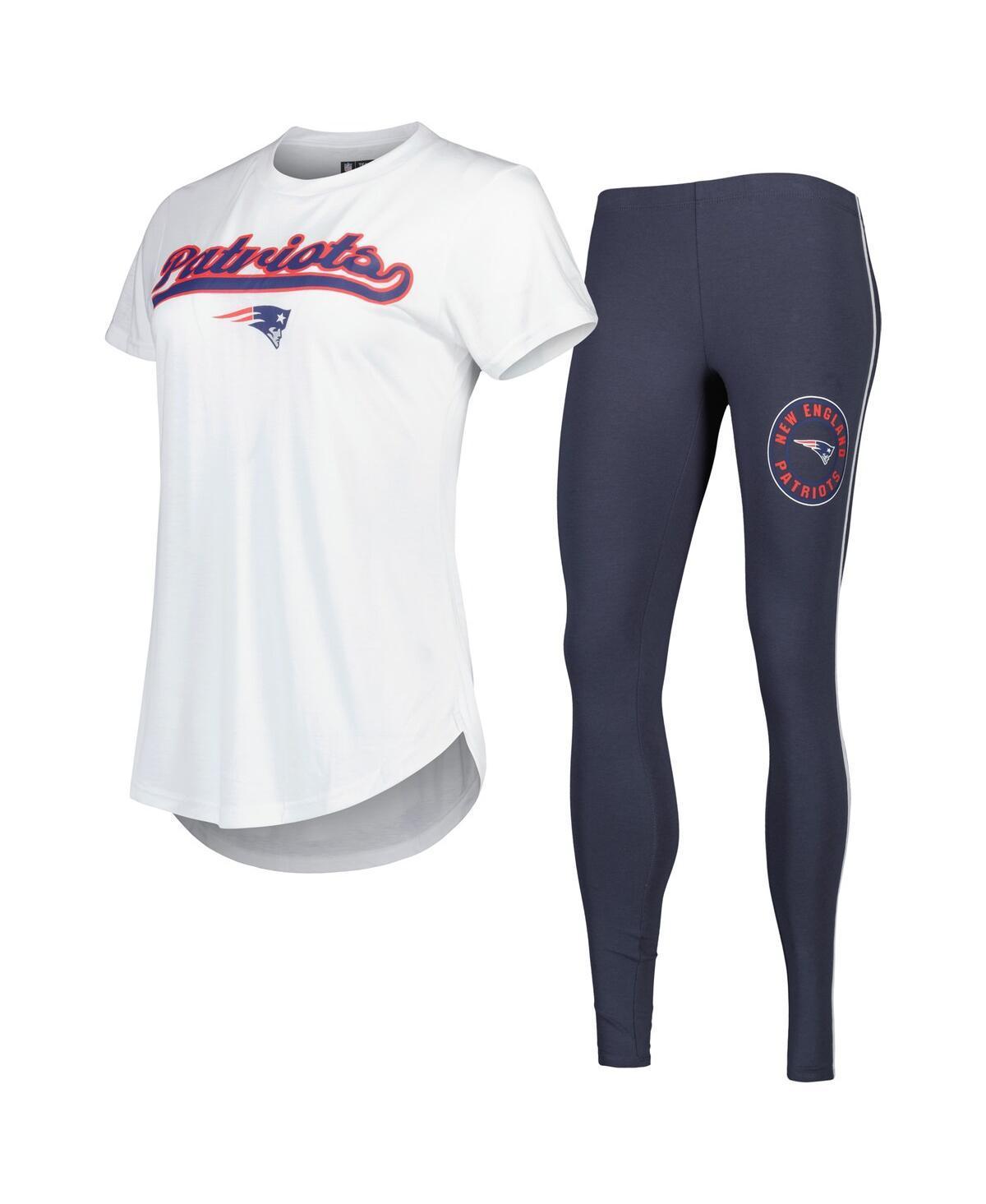 Womens Concepts Sport /Charcoal New England Patriots Sonata T-Shirt & Leggings Sleep Set Product Image