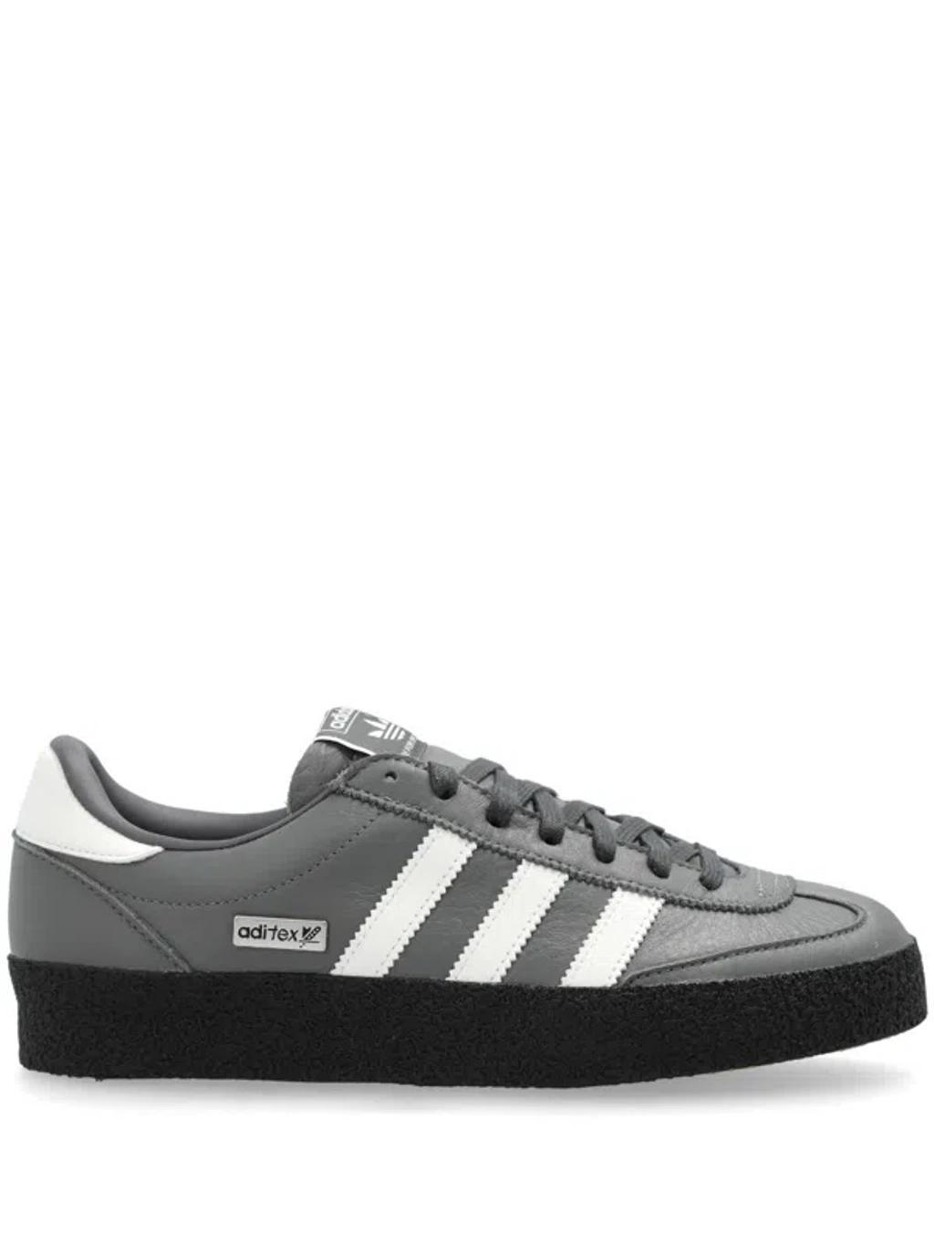 ADIDAS ORIGINALS Lothertex Spzl Faux Leather-trimmed Leather Sneakers In Gray Product Image