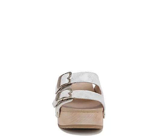 Dr. Scholl's Original Vibe Platform Slide Sandal (Metallic Leather) Women's Sandals Product Image