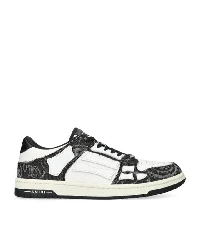 AMIRI Leather Skel Low Sneakers In Black Product Image