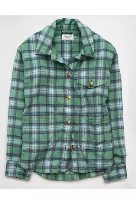 AE Plaid Shacket Women's Product Image