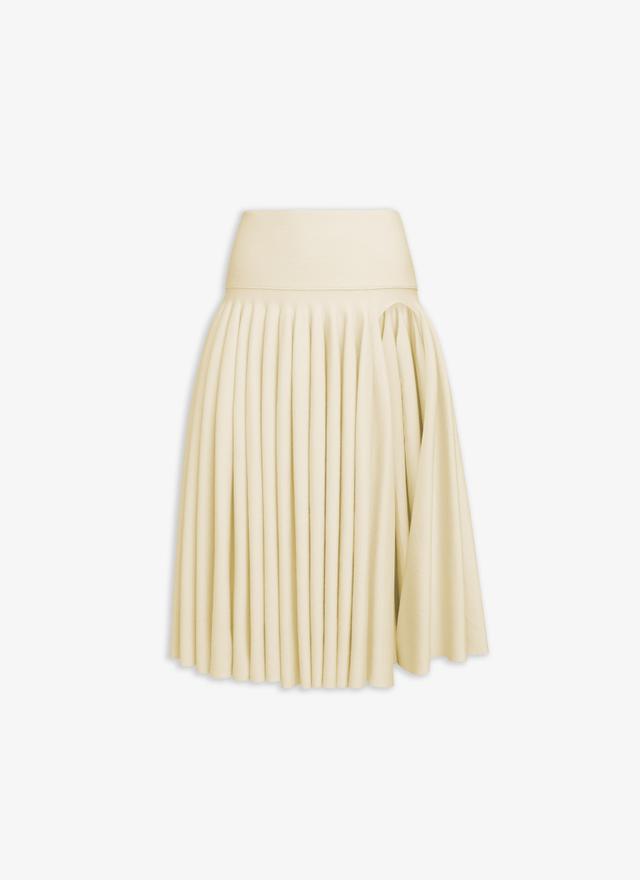 PLEATED SKIRT IN TIGHT GODET KNIT Product Image